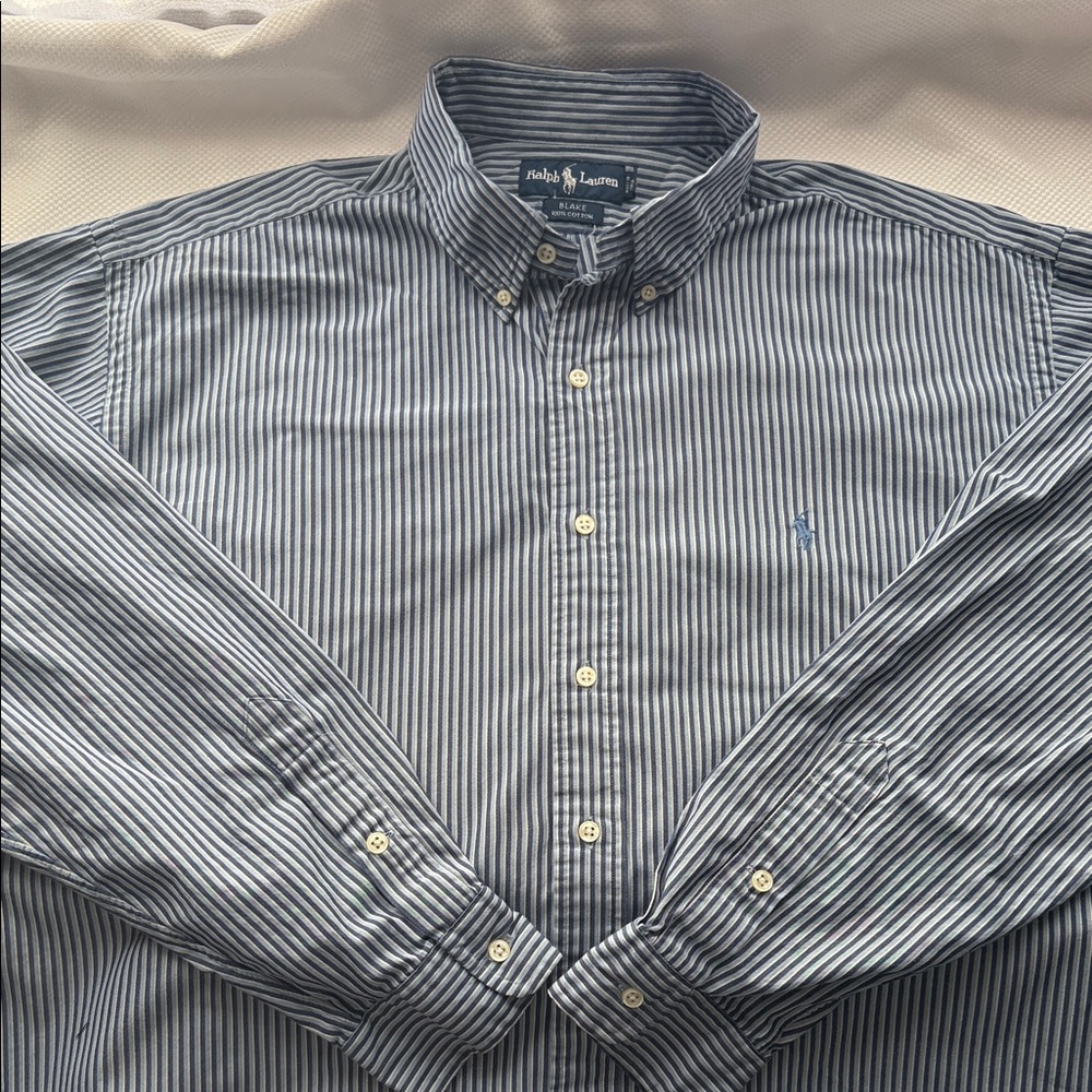 Polo by Ralph Lauren Blake Men's Navy Striped Shirt - XL